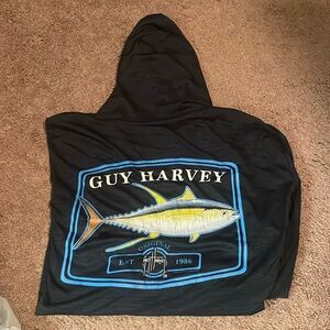 long sleeve guy harvey shirt with hood
